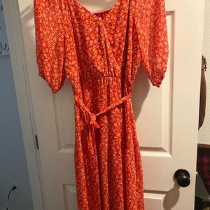 Coral/Cream Dress